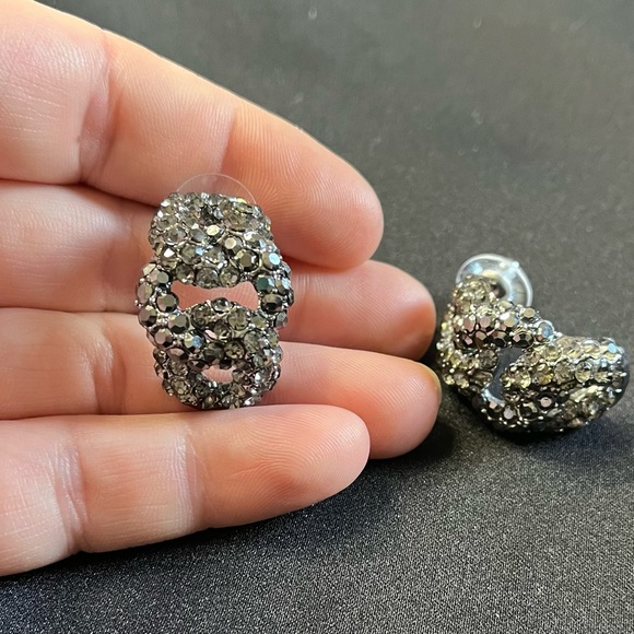 Kirks Folly Faceted Crystal Chain earrings - Picture 4 of 6